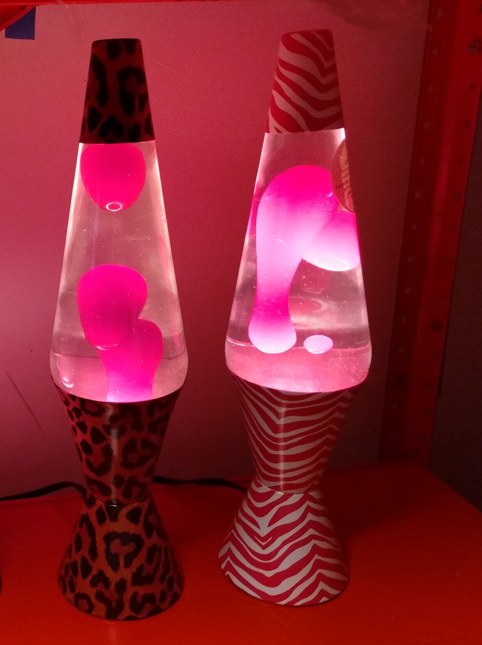 LEOPARD AND PINK ZEBRA LAVA LAMPS