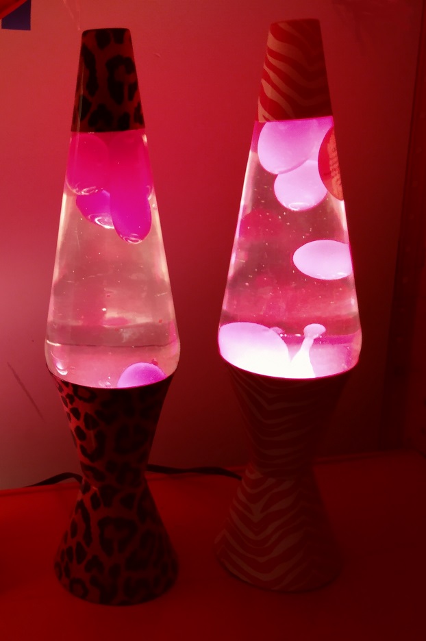 LEOPARD AND PINK ZEBRA LAVA LAMPS