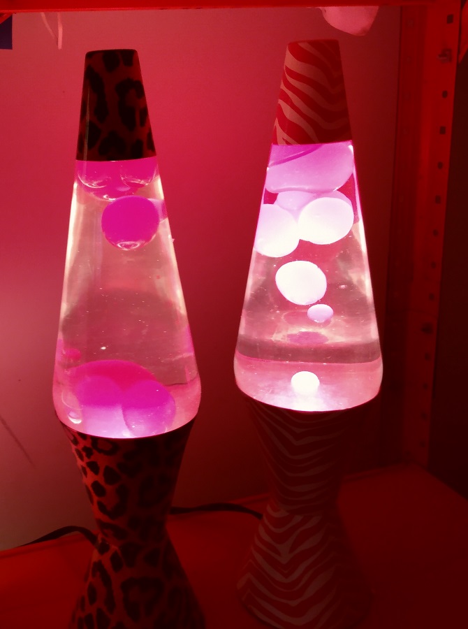 LEOPARD AND PINK ZEBRA LAVA LAMPS