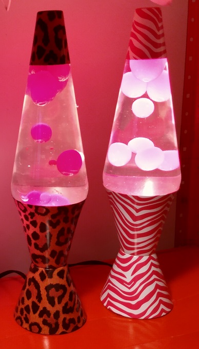 LEOPARD AND PINK ZEBRA LAVA LAMPS