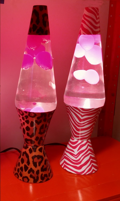LEOPARD AND PINK ZEBRA LAVA LAMPS