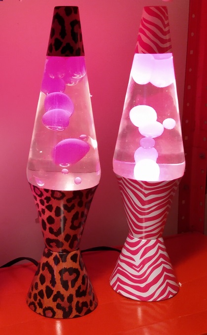 LEOPARD AND PINK ZEBRA LAVA LAMPS