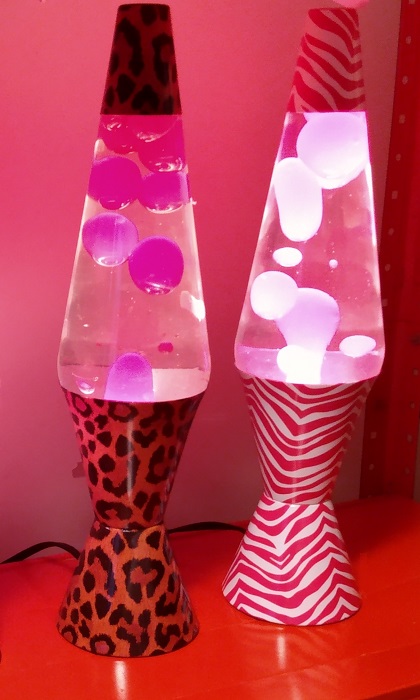 LEOPARD AND PINK ZEBRA LAVA LAMPS