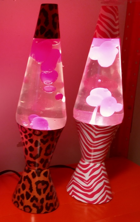 LEOPARD AND PINK ZEBRA LAVA LAMPS