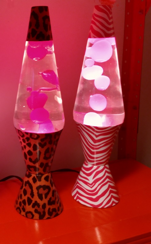 LEOPARD AND PINK ZEBRA LAVA LAMPS