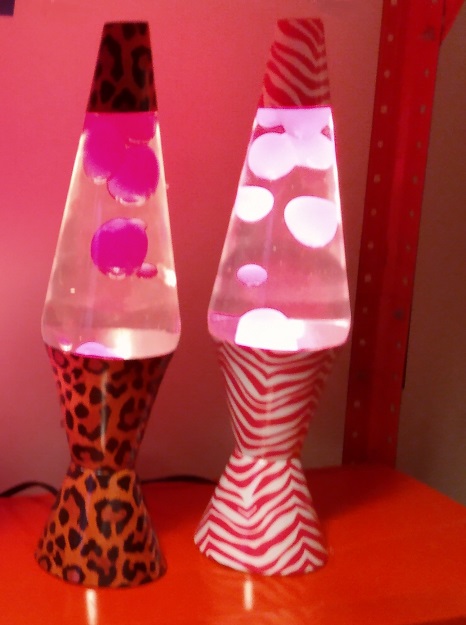 LEOPARD AND PINK ZEBRA LAVA LAMPS