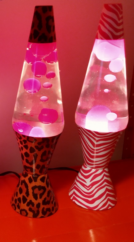 LEOPARD AND PINK ZEBRA LAVA LAMPS