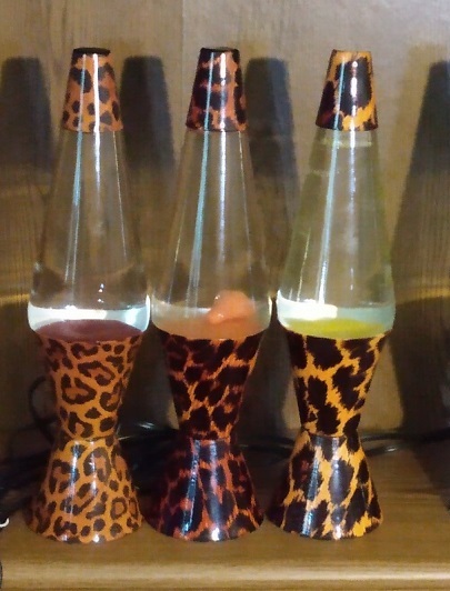 LEOPARD AND CHEETAHS LAVA LAMPS