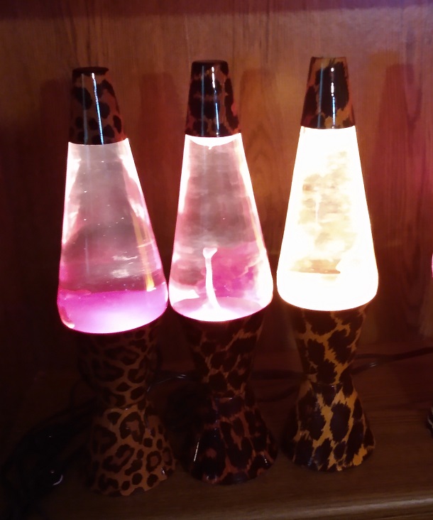 LEOPARD AND CHEETAHS LAVA LAMPS