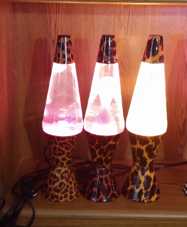 LEOPARD AND CHEETAHS LAVA LAMPS