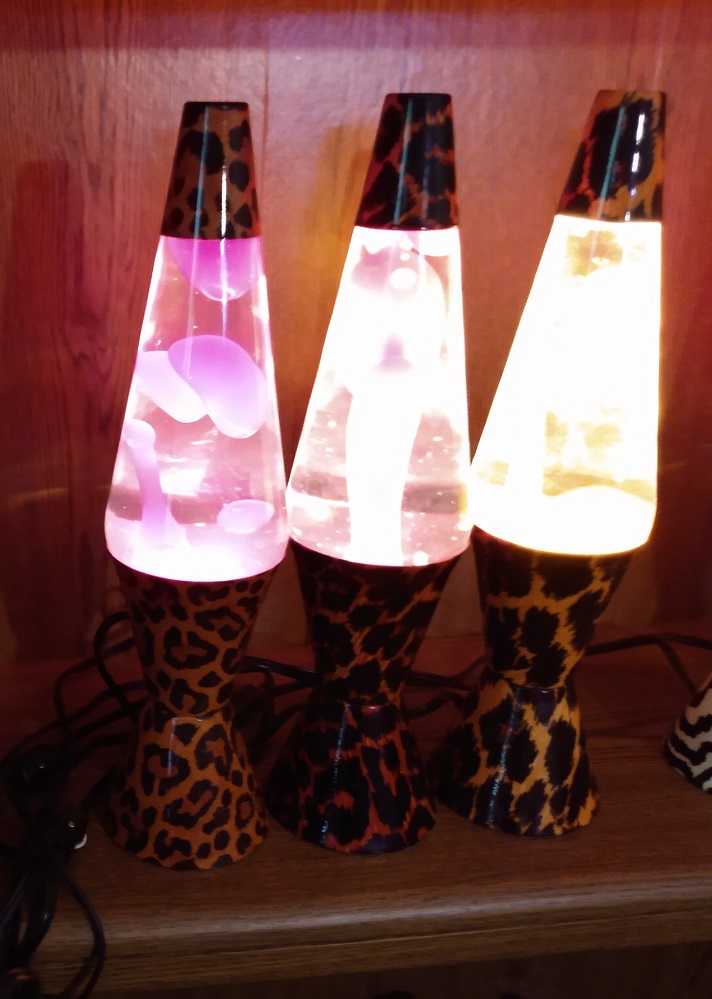 LEOPARD AND CHEETAHS LAVA LAMPS