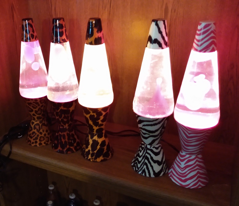 LEOPARD, CHEETAHS AND ZEBRAS LAVA LAMPS
