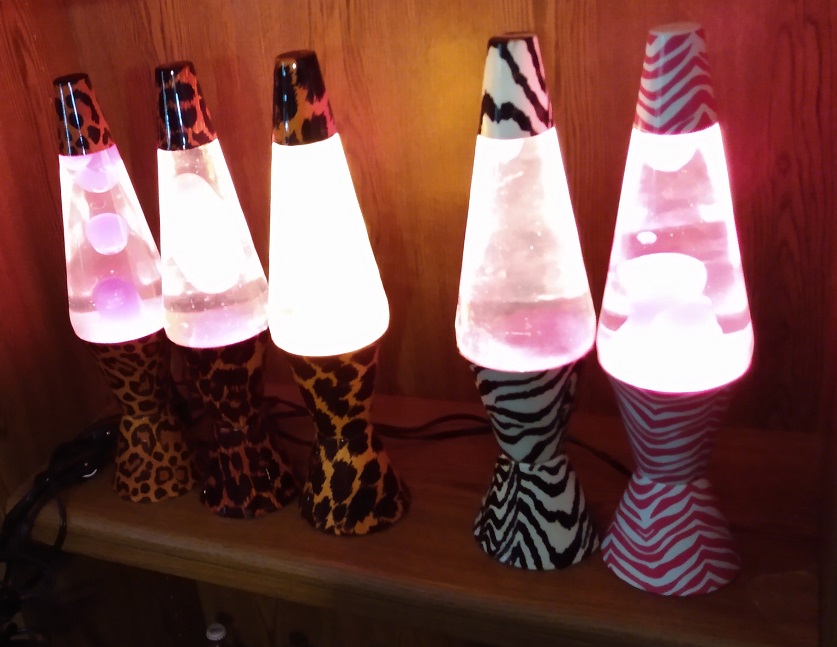 LEOPARD, CHEETAHS AND ZEBRAS LAVA LAMPS