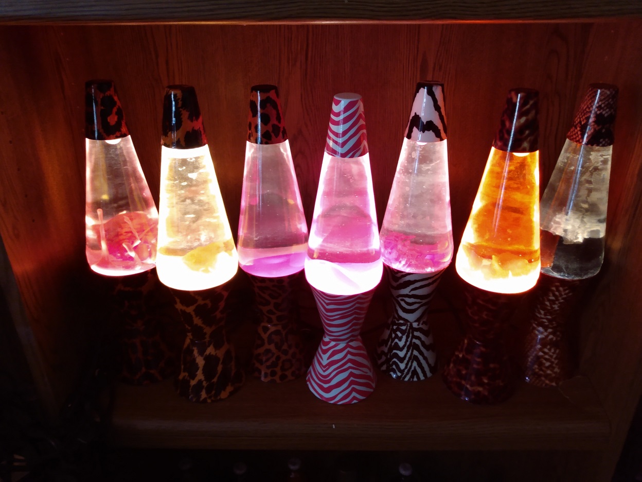 ALL SEVEN OF MY SAFARI LAVA LAMPS