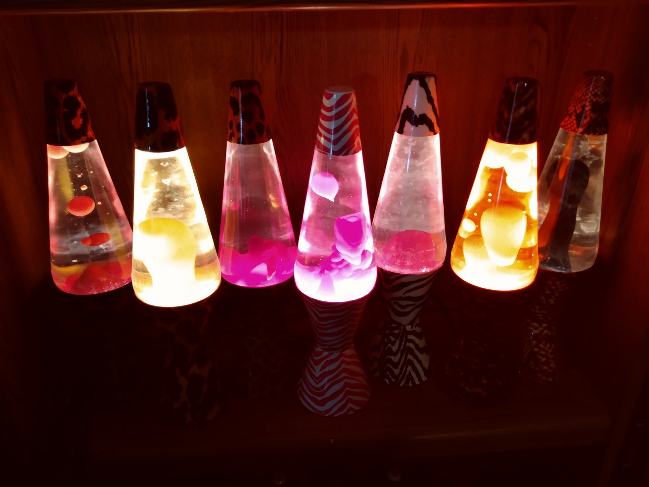 ALL SEVEN OF MY SAFARI LAVA LAMPS