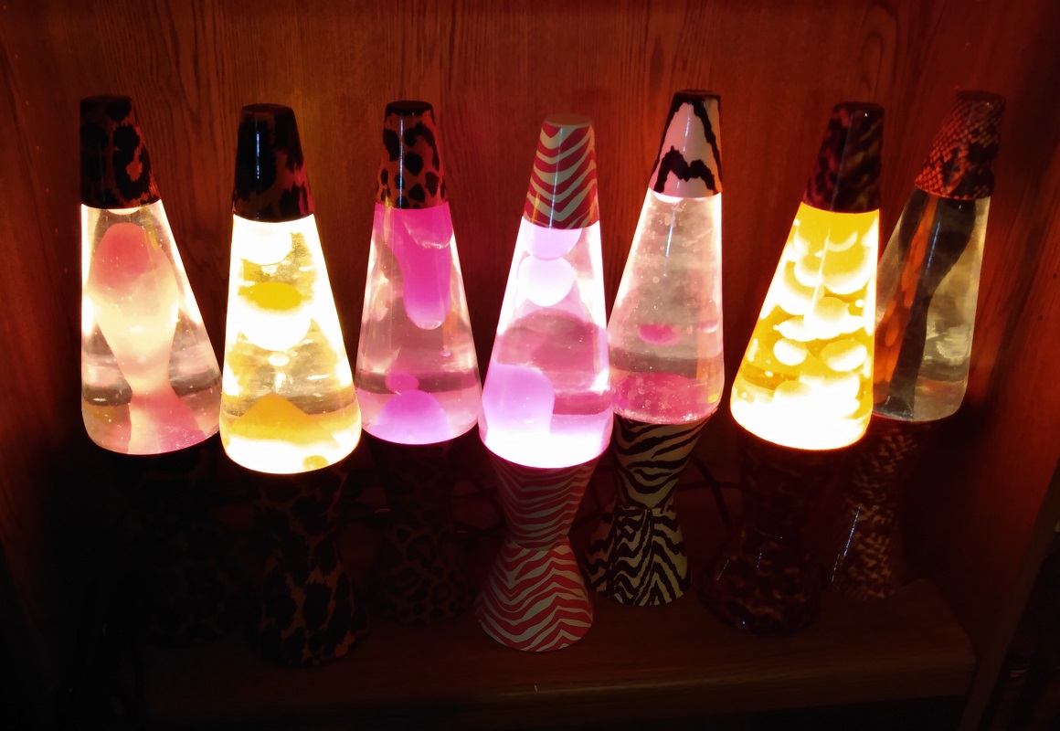 ALL SEVEN OF MY SAFARI LAVA LAMPS