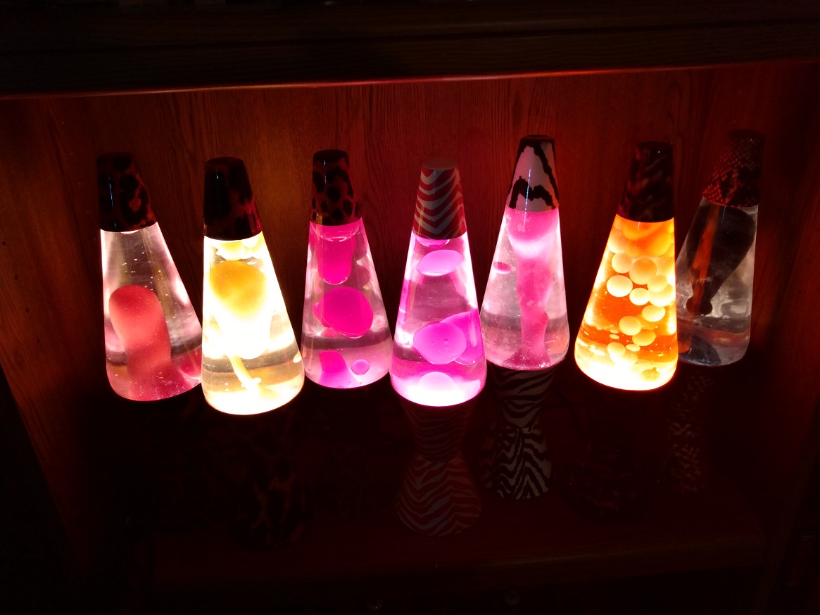 ALL SEVEN OF MY SAFARI LAVA LAMPS
