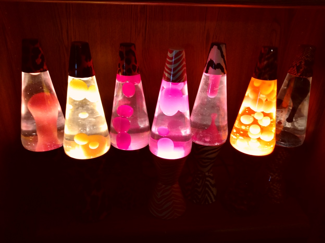 ALL SEVEN OF MY SAFARI LAVA LAMPS