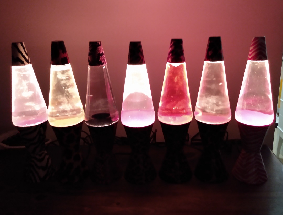 ALL SEVEN OF MY SAFARI LAVA LAMPS