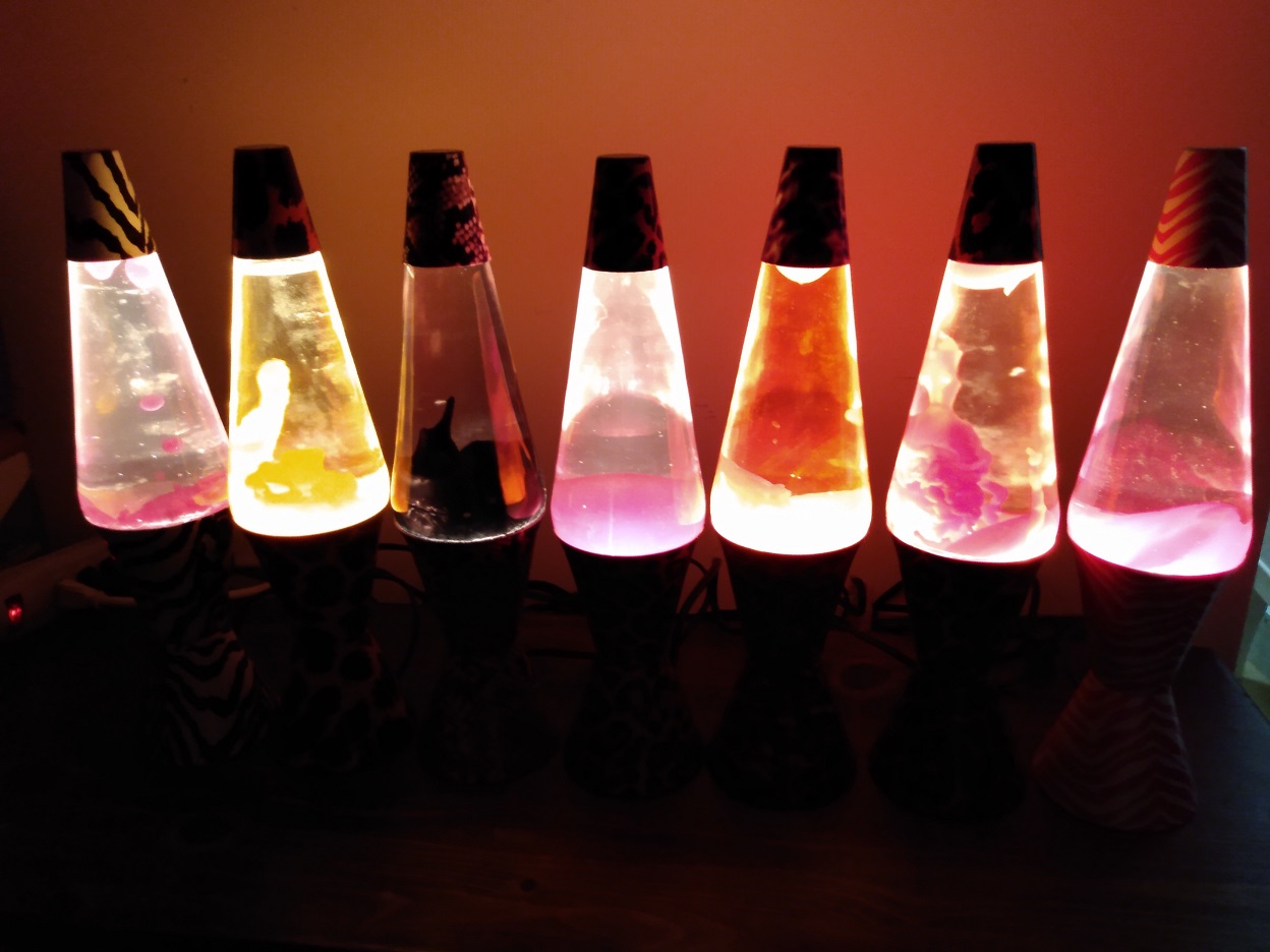 ALL SEVEN OF MY SAFARI LAVA LAMPS