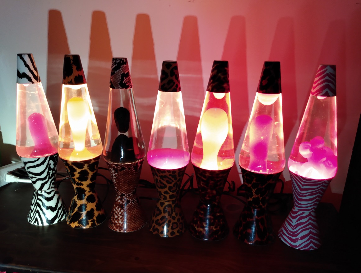 ALL SEVEN OF MY SAFARI LAVA LAMPS