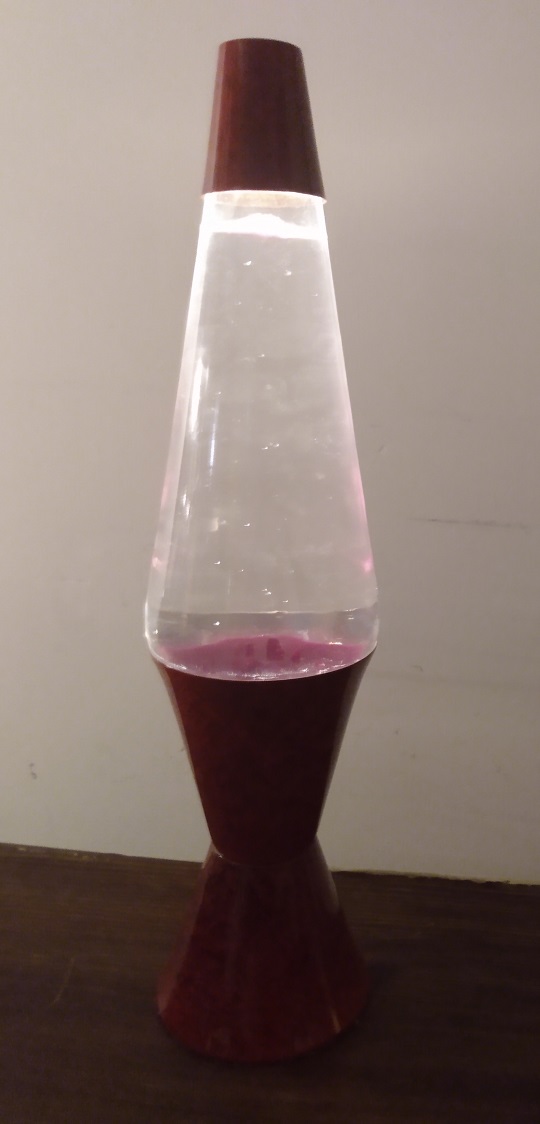 RED MARBLED LAVA LAMP