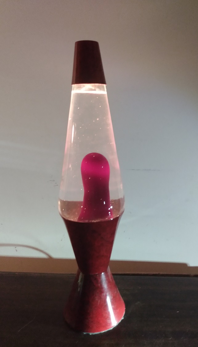 RED MARBLED LAVA LAMP
