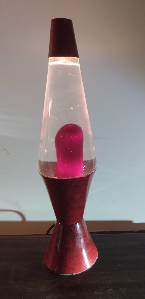 RED MARBLED LAVA LAMP