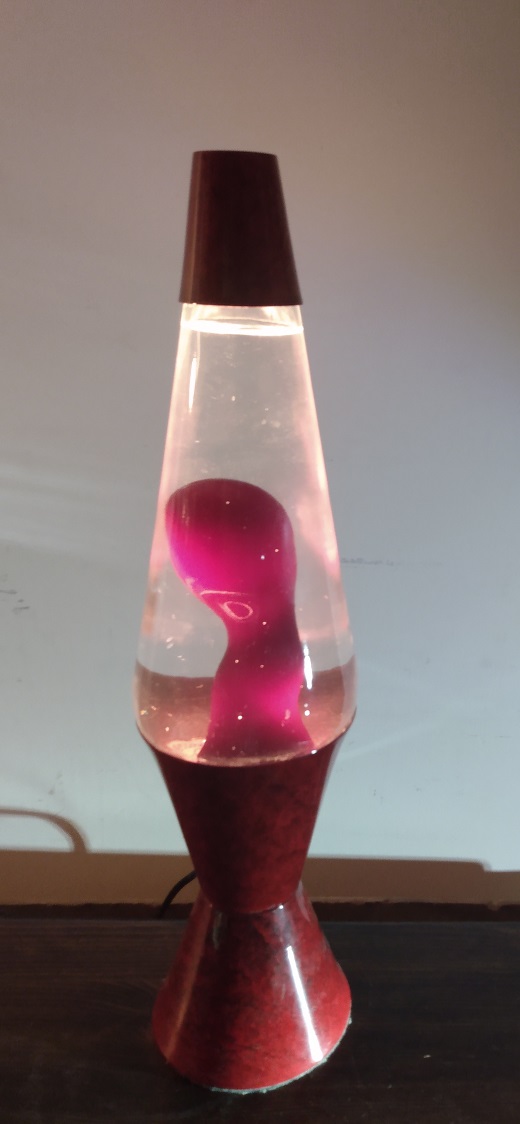 RED MARBLED LAVA LAMP
