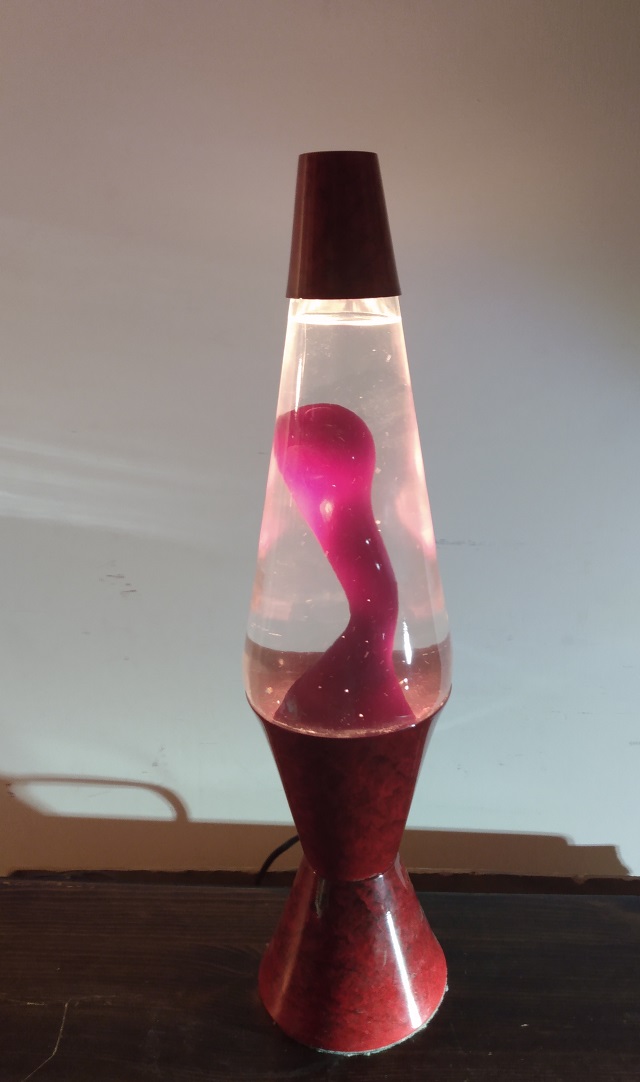 RED MARBLED LAVA LAMP