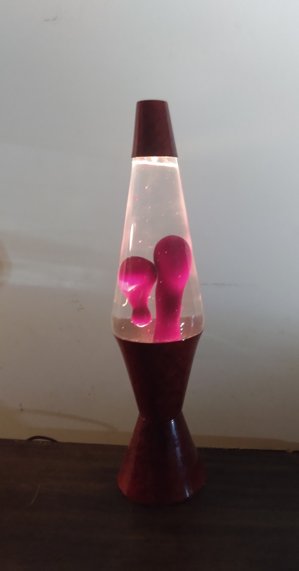 RED MARBLED LAVA LAMP