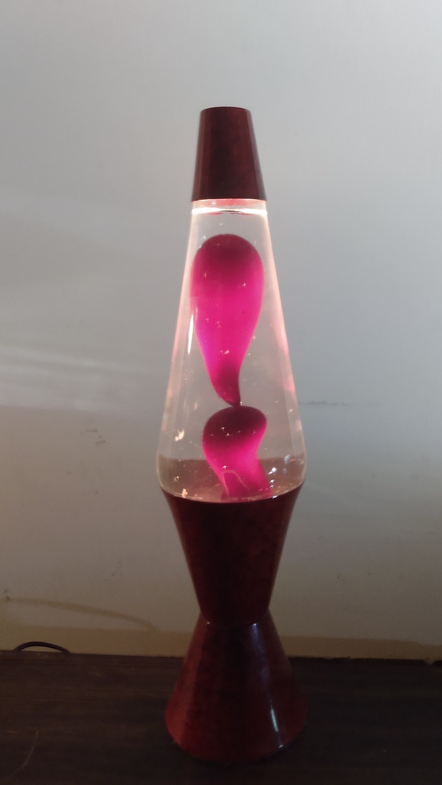 RED MARBLED LAVA LAMP