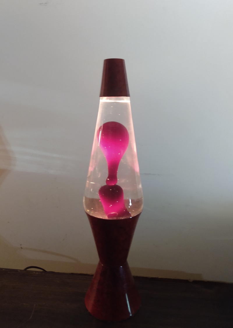RED MARBLED LAVA LAMP