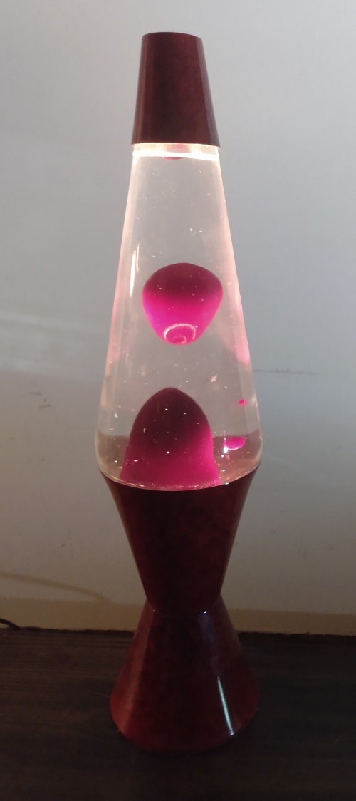 RED MARBLED LAVA LAMP