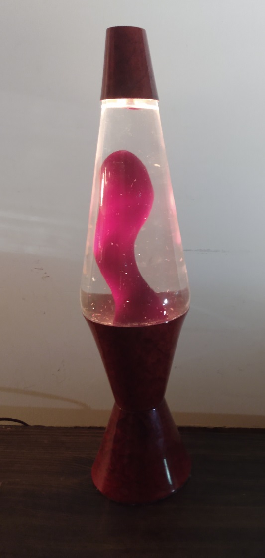RED MARBLED LAVA LAMP