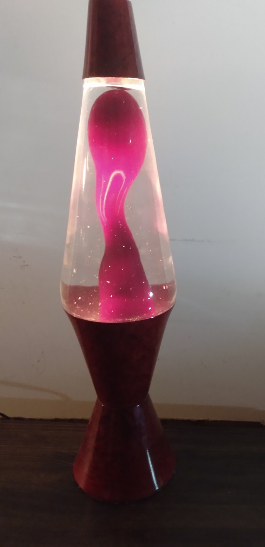 RED MARBLED LAVA LAMP