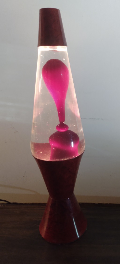 RED MARBLED LAVA LAMP