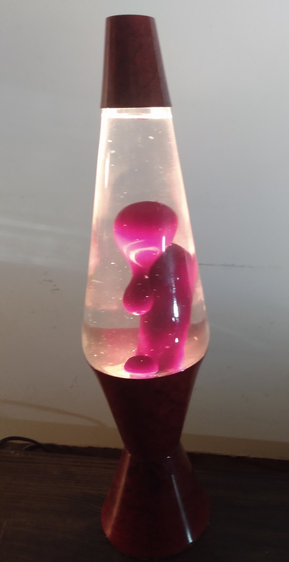 RED MARBLED LAVA LAMP