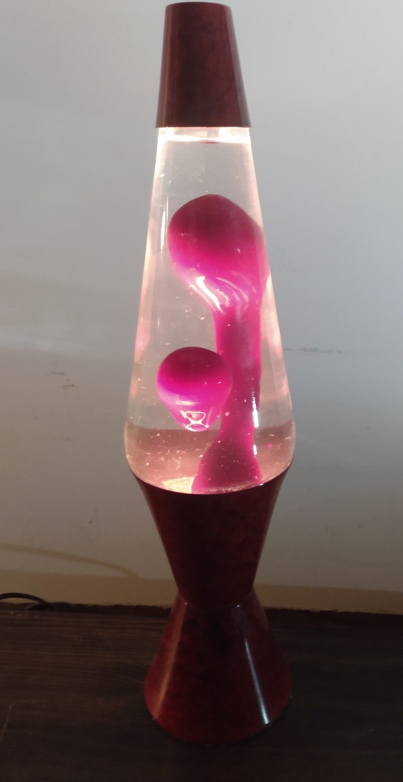 RED MARBLED LAVA LAMP