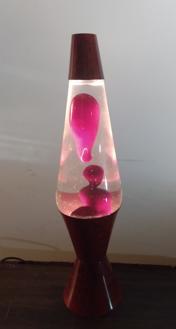 RED MARBLED LAVA LAMP