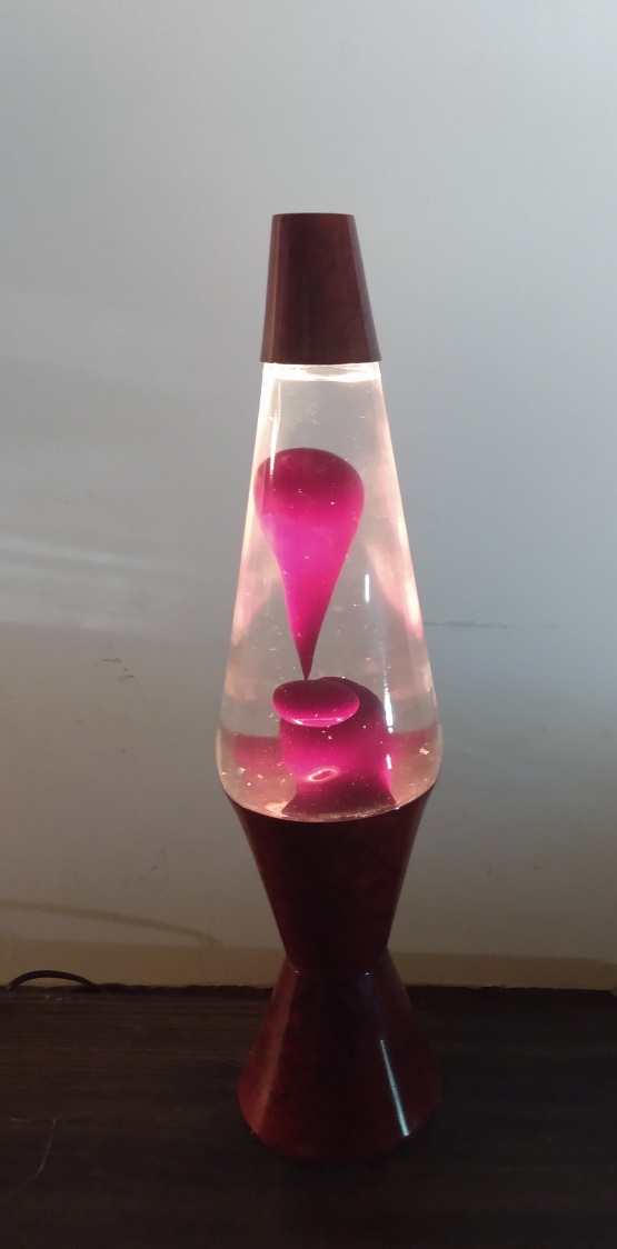 RED MARBLED LAVA LAMP