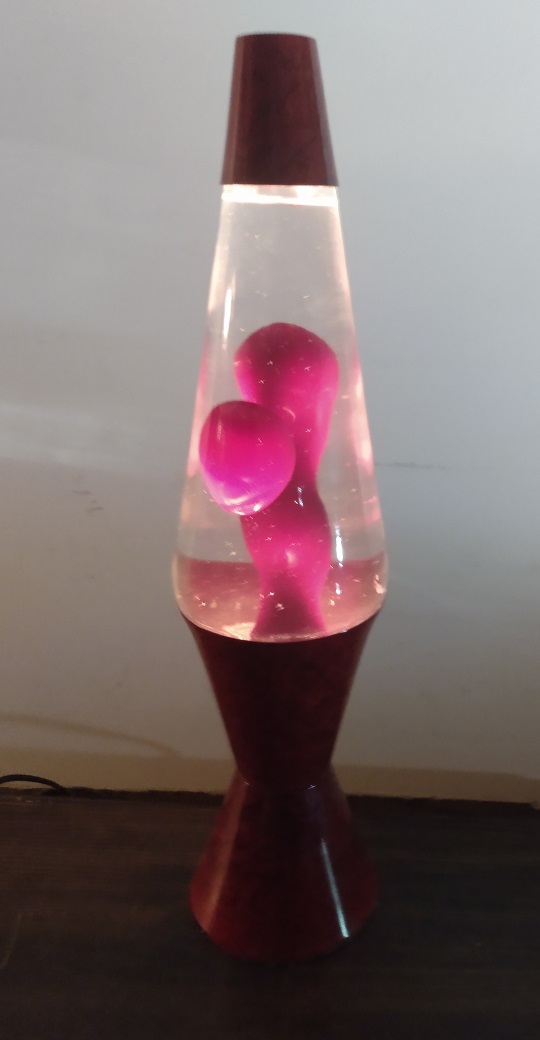 RED MARBLED LAVA LAMP
