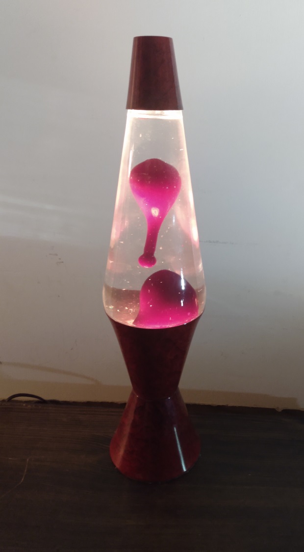 RED MARBLED LAVA LAMP