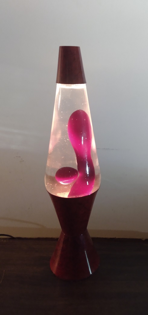 RED MARBLED LAVA LAMP