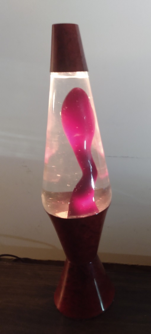RED MARBLED LAVA LAMP
