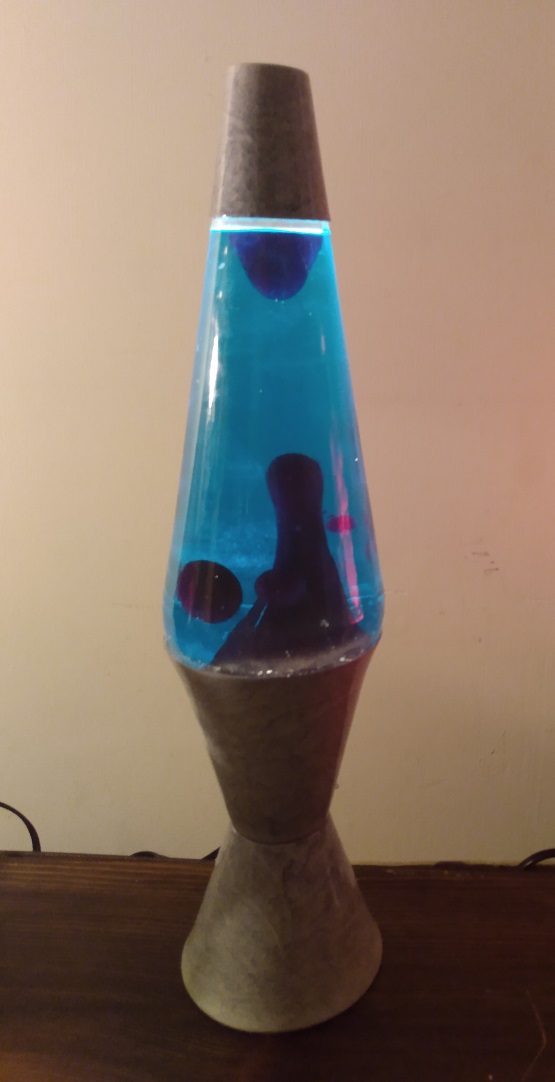 GRAY MARBLED LAVA LAMP
