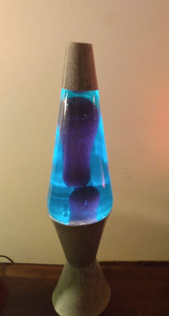 GRAY MARBLED LAVA LAMP