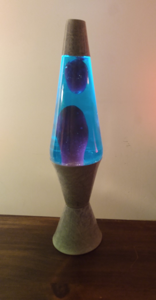 GRAY MARBLED LAVA LAMP