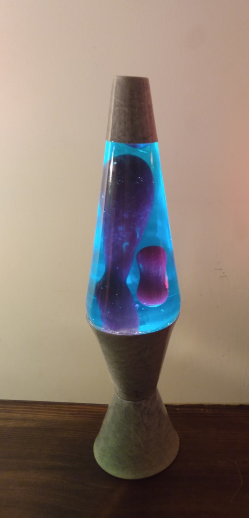 GRAY MARBLED LAVA LAMP
