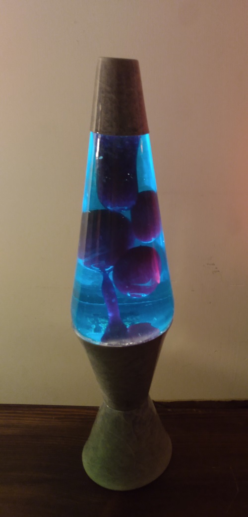 GRAY MARBLED LAVA LAMP